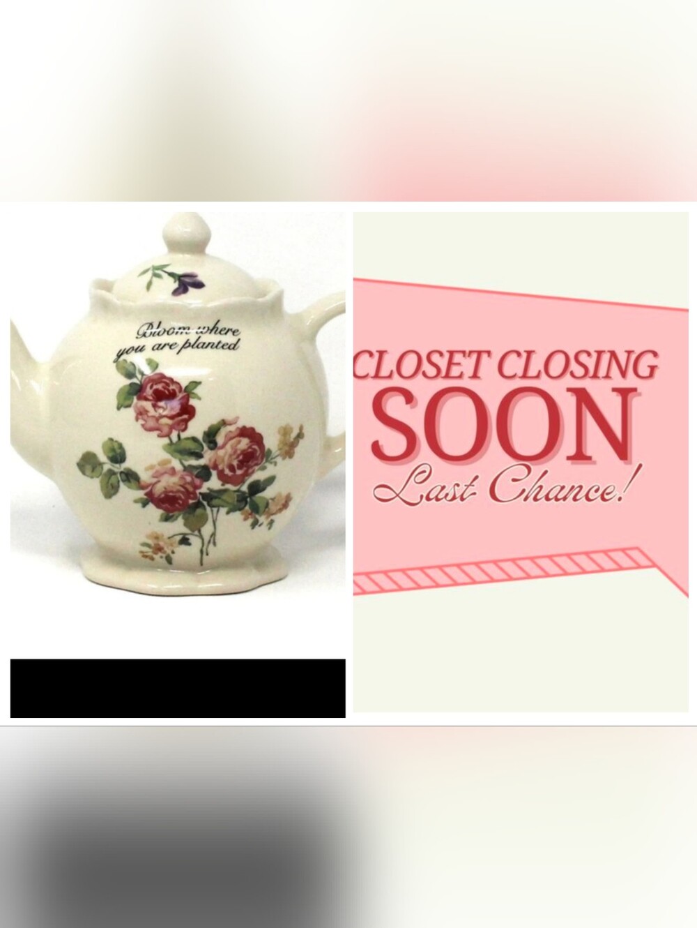 Teapot, Floral, Bloom Where You Are Planted, Martha Vaughn Lily Creek Collection